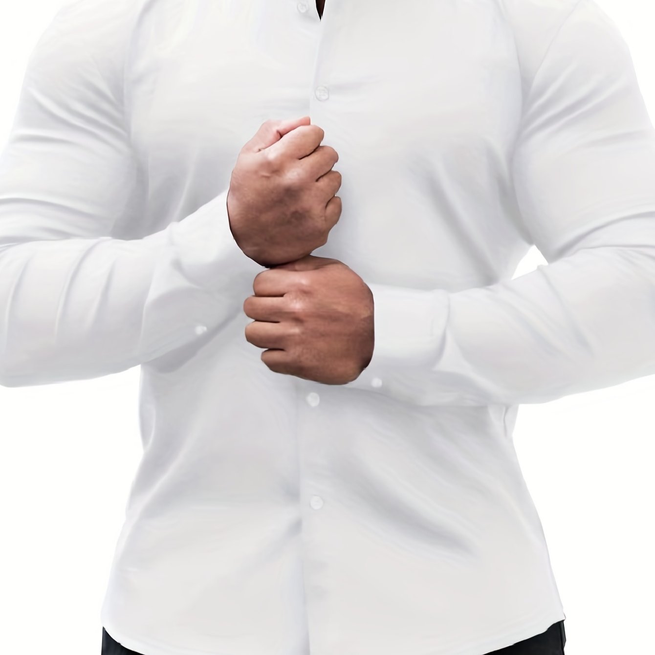 Men's Formal Classic Design Button Up Shirt, Male Clothes For Spring And Fall Business Occasion - Black Business Corner
