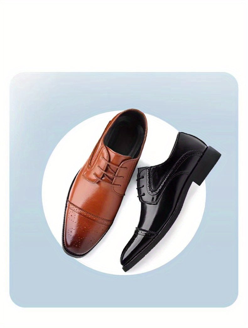 Mens Ombre Gradient Oxford Shoes - Stylish & Breathable with Secure Lace - up - Ultra - Durable, Non - Slip Sole for Formal Events, Weddings, Parties, Business - Black Business Corner